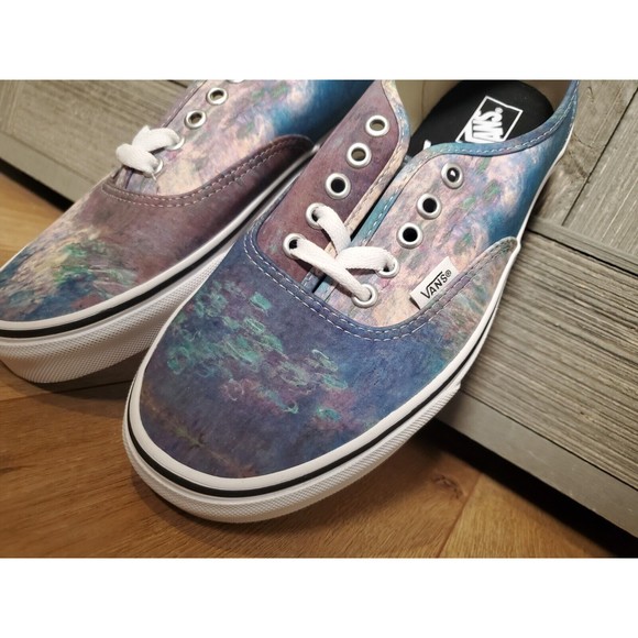 NEW Vans x MoMA Water Lilies Claude Monet Authentic Mens Size 8.5 Womens Size 10 - Picture 2 of 8